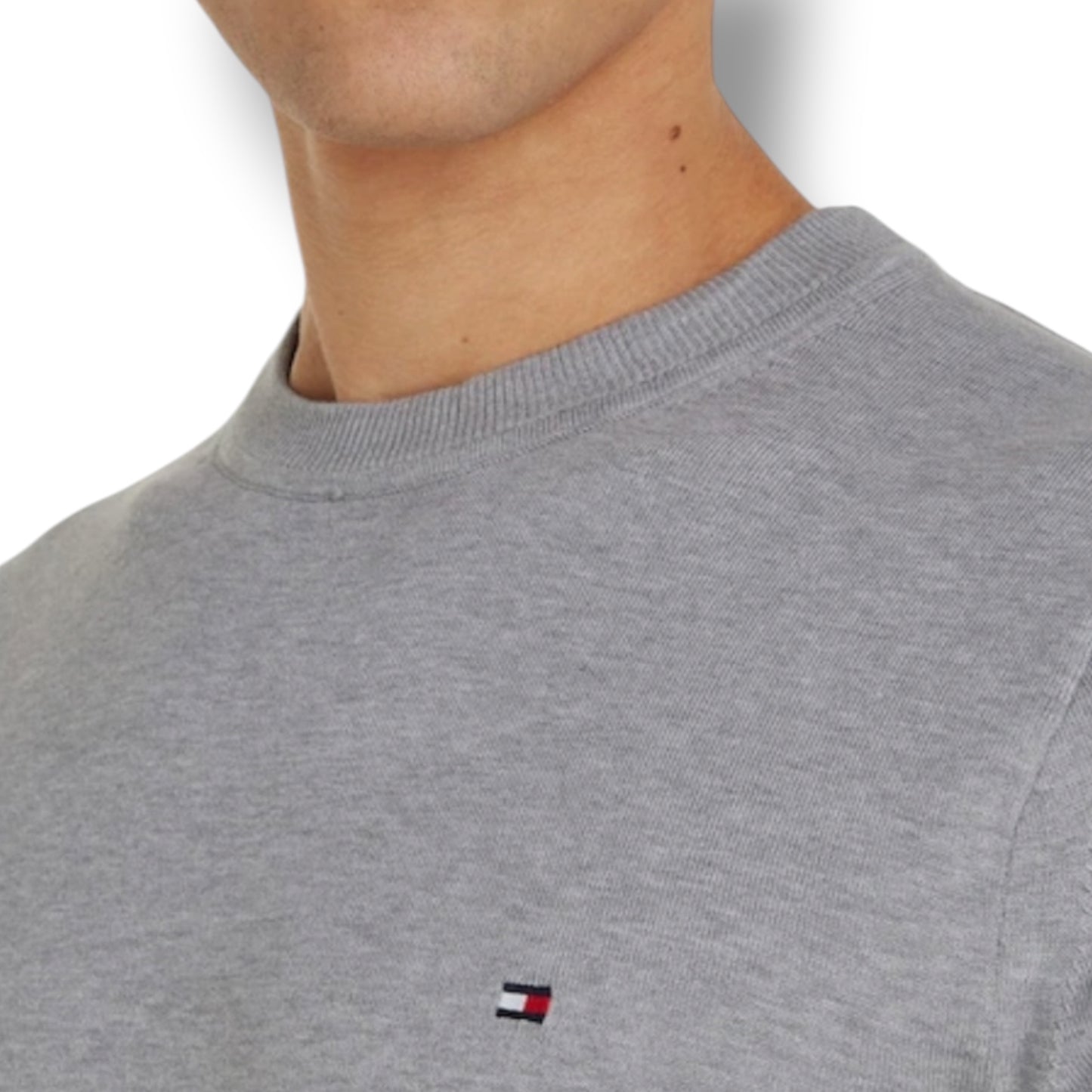 TOMMY HILFIGER THIN KNIT SWEATER GREY