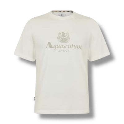 AQUASCUTUM BIG LOGO T-SHIRT WHITE