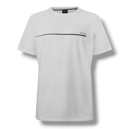 HUGO BOSS STORM T-SHIRT & SWIM SHORTS SET WHITE & BLACK