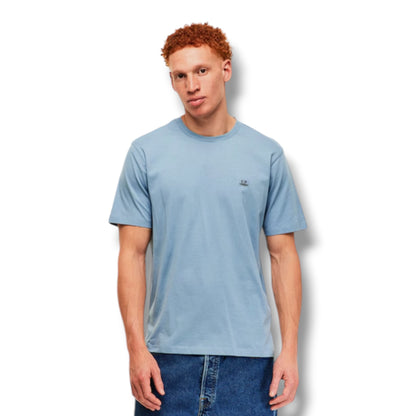 CP COMPANY SMALL LOGO T-SHIRT SILVER BLUE