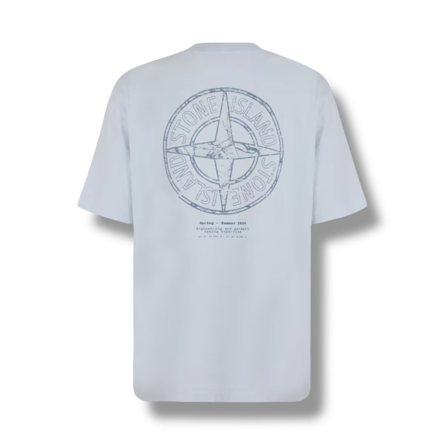 STONE ISLAND BACK LOGO T-SHIRT & CARGO JERSEY SHORTS SET SKY BLUE
