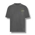 COLE BUXTON LOGO T-SHIRT WASHED BLACK YELLOW