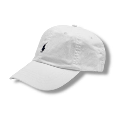 RALPH LAUREN POLO EMBROIDERED LOGO BASEBALL CAP PALE CREAM