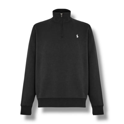 RALPH LAUREN TECH 1/4 ZIP SWEATSHIRT BLACK