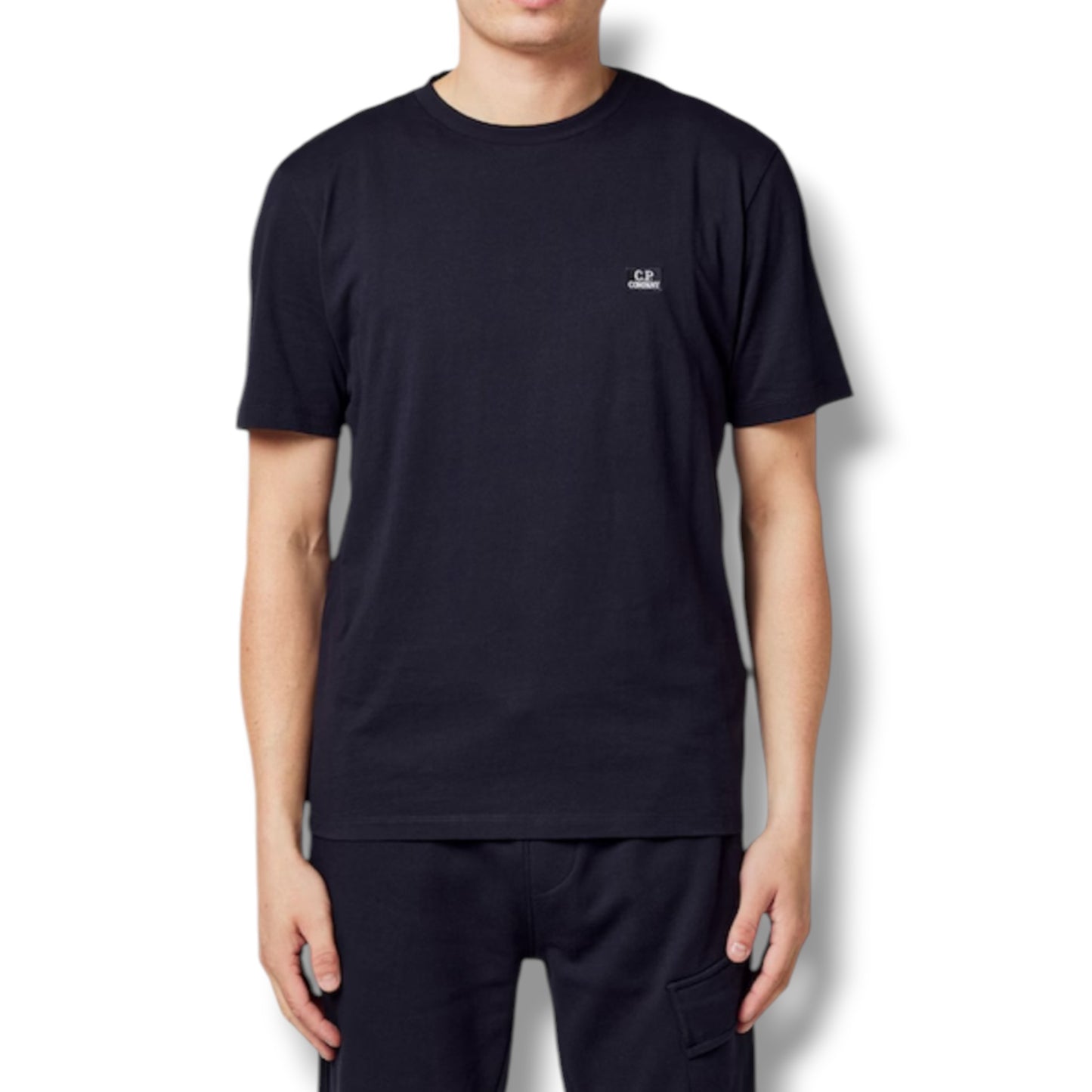 CP COMPANY SMALL LOGO T-SHIRT NAVY BLUE