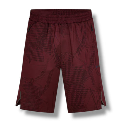 HUGO BOSS GYM KIT TECH 1/4 ZIP & SHORTS RED