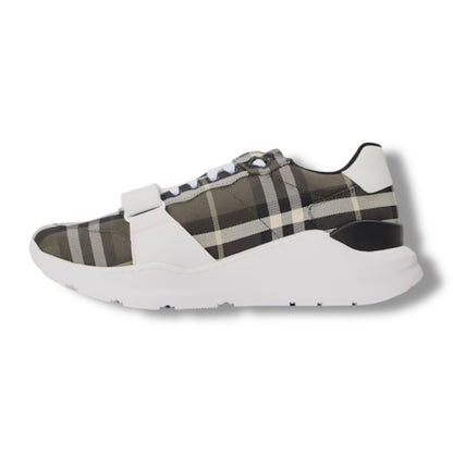 BURBERRY REGIS CHECK SNEAKERS BROWN