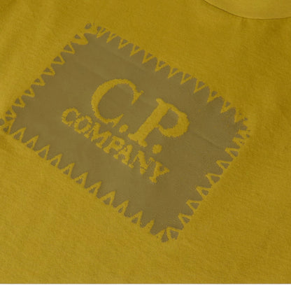 CP COMPANY STAMP LOGO T-SHIRT MOSS GREEN