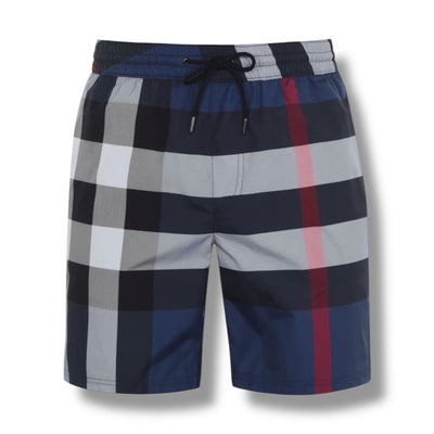 BURBERRY BIG CHECK SWIMMING SHORTS NAVY BLUE