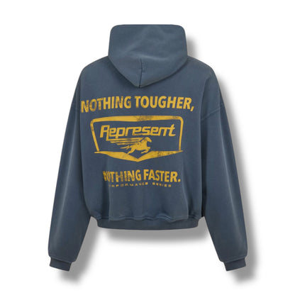 REPRESENT NOTHING FASTER OTTH HOODIE WASHED BLUE