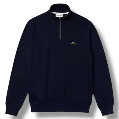 LACOSTE 1/4 ZIP SWEATSHIRT NAVY BLUE
