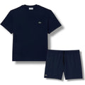 LACOSTE SMALL LOGO T-SHIRT & SWIM SHORTS SET NAVY & NAVY