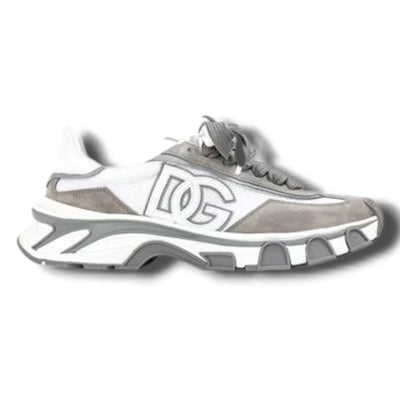 DOLCE & GABBANA D&G FRAMI MESH RUNNERS GREY & WHITE TRAINERS