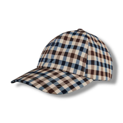 AQUASCUTUM CHECK BASEBALL CAP BEIGE
