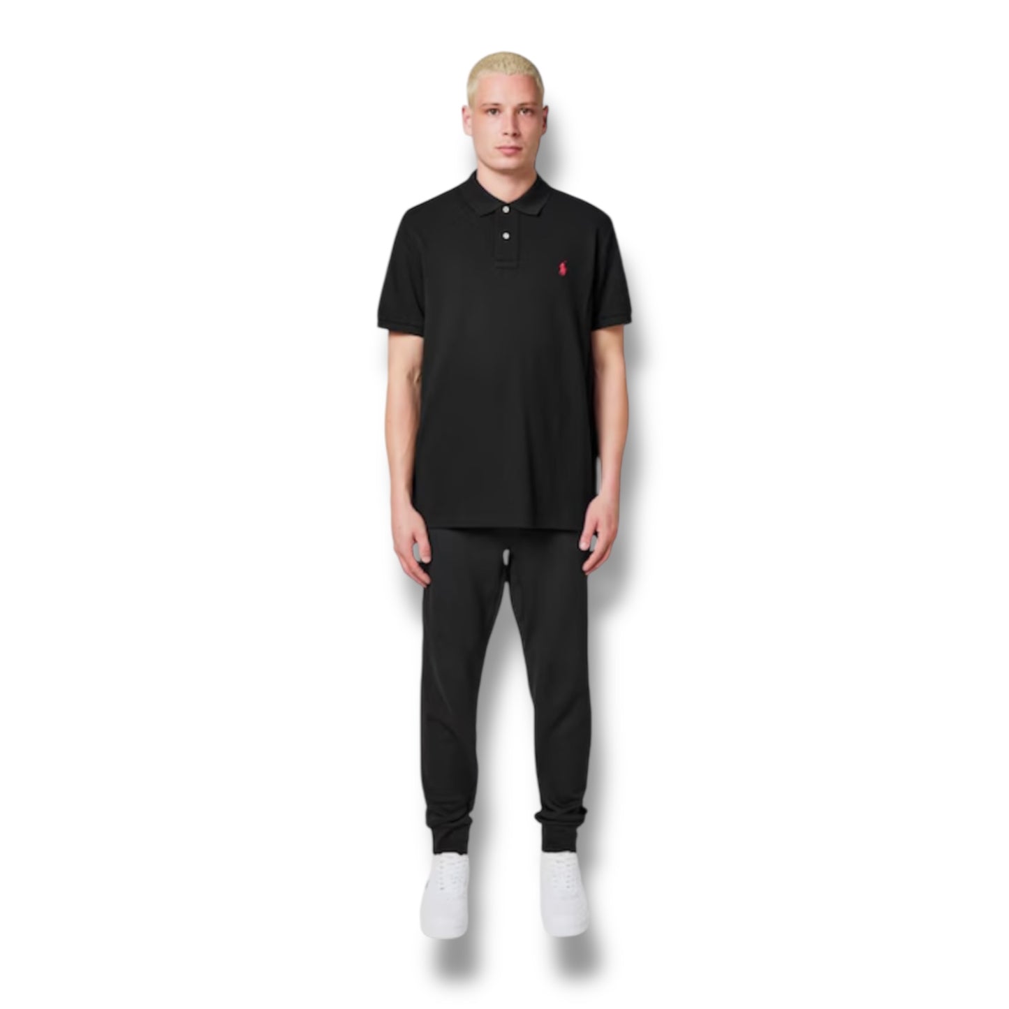RALPH LAUREN CUSTOM FIT POLO SHIRT BLACK