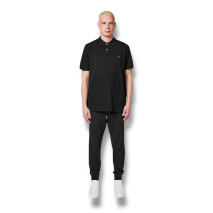 RALPH LAUREN CUSTOM FIT POLO SHIRT BLACK