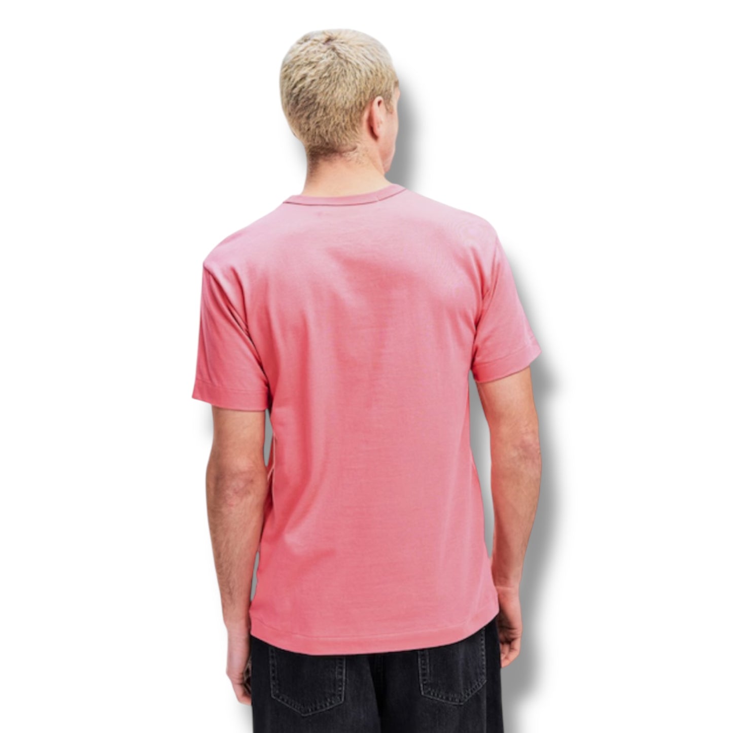 COMME DES GARÇONS SMALL HEART LOGO T-SHIRT PINK