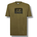CP COMPANY STAMP LOGO T-SHIRT HERB GREEN