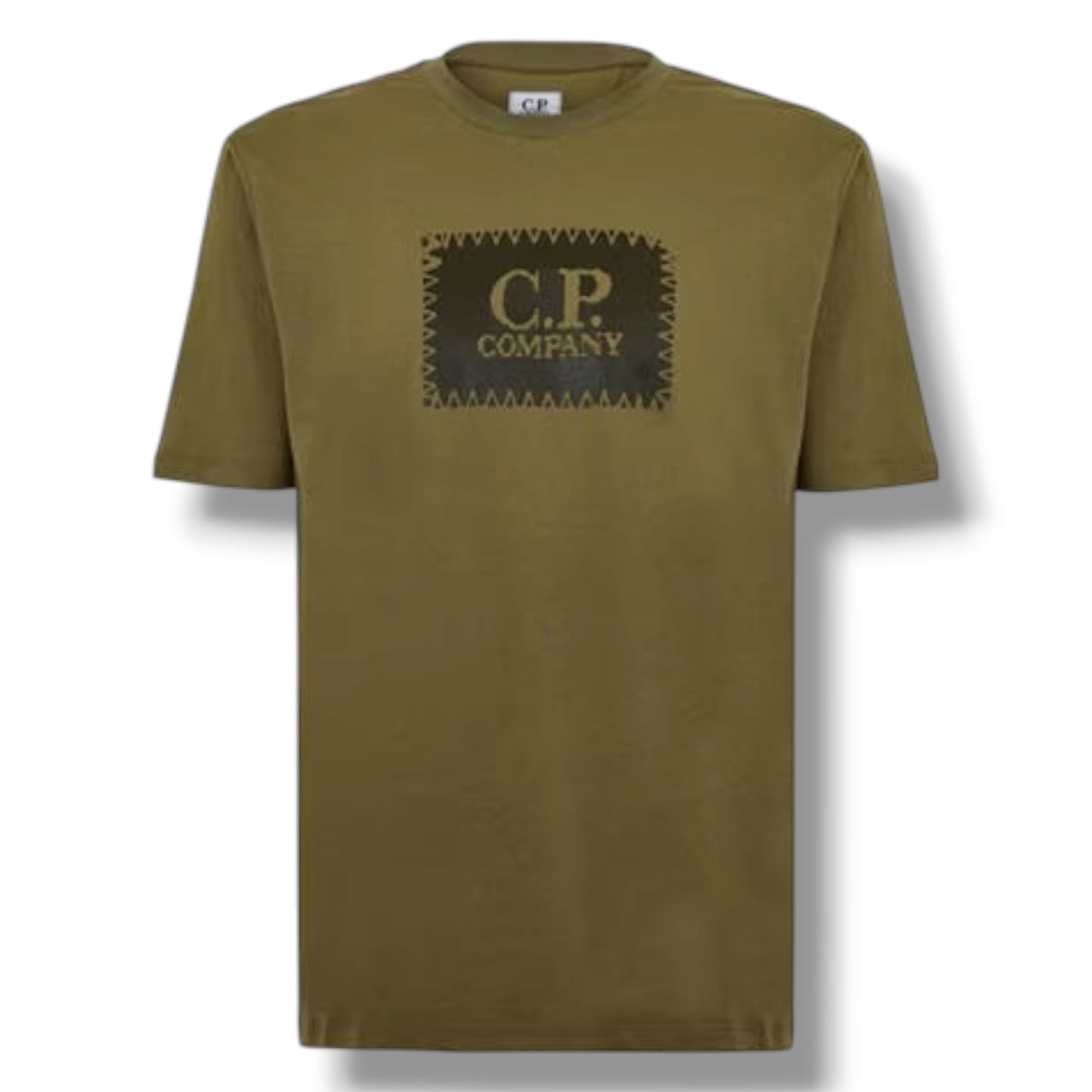 CP COMPANY STAMP LOGO T-SHIRT HERB GREEN