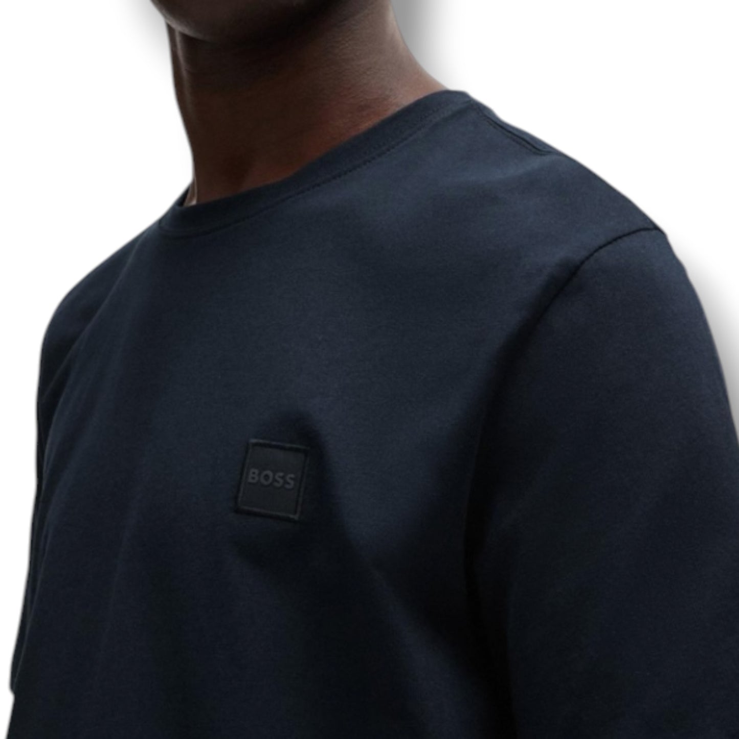 HUGO BOSS PATCH T-SHIRT & VERTI LOGO SWIM SHORTS NAVY BLUE