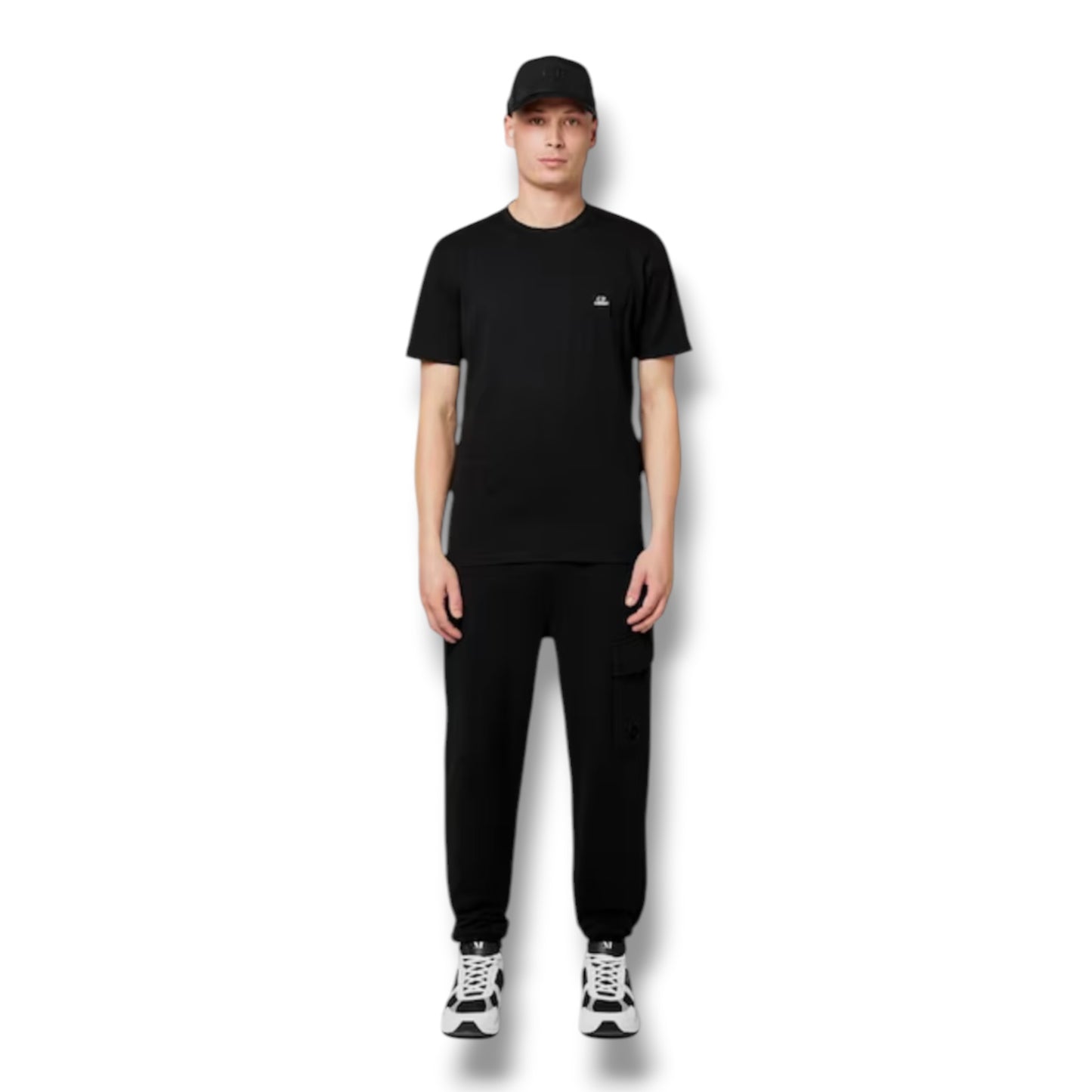 CP COMPANY SMALL LOGO T-SHIRT BLACK