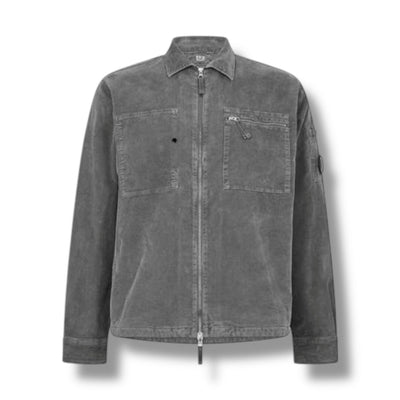 CP COMPANY LENS CORDUROY OVERSHIRT SHADOW GREY