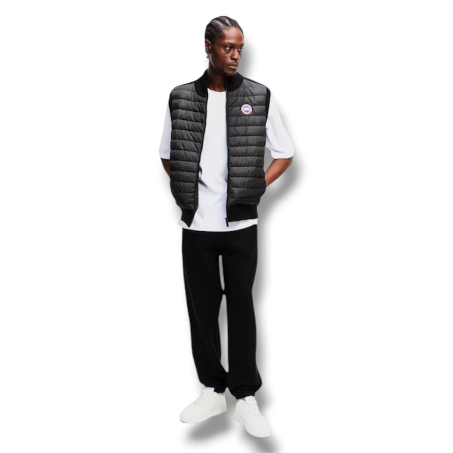 CANADA GOOSE HYBRIDGE KNITTED GILET BLACK