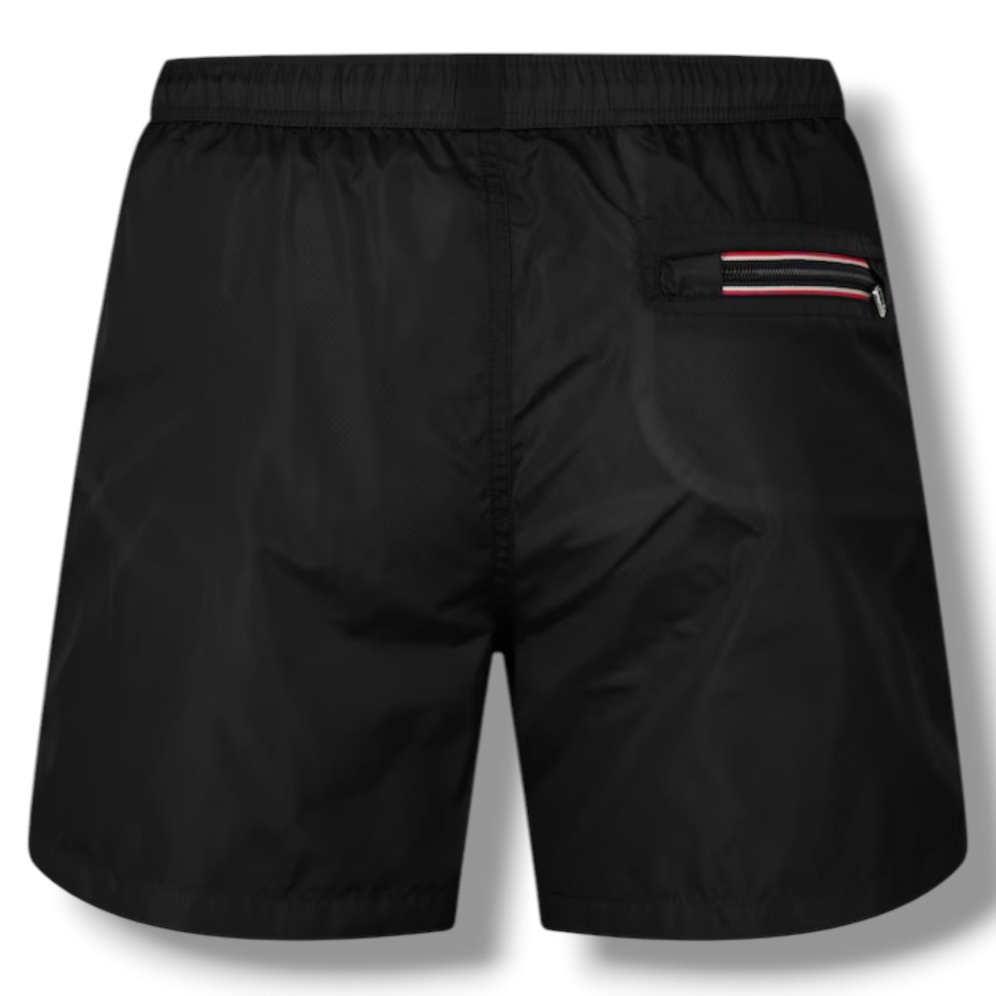 MONCLER LOGO SWIM SHORTS BLACK