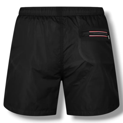 MONCLER LOGO SWIM SHORTS BLACK