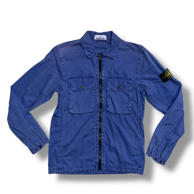 STONE ISLAND ZIP UP OVERSHIRT BLUETTE