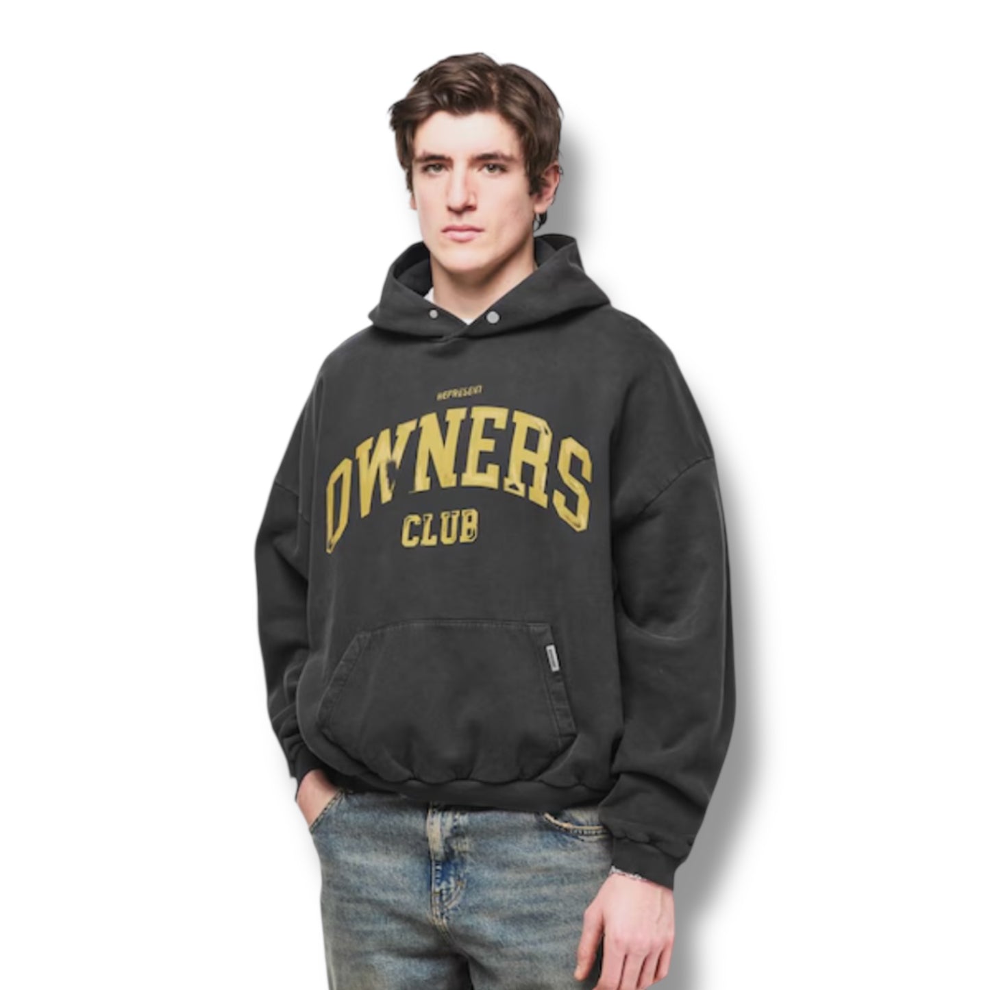 REPRESENT OWNERS BOLD OTTH HOODIE WASHED BLACK