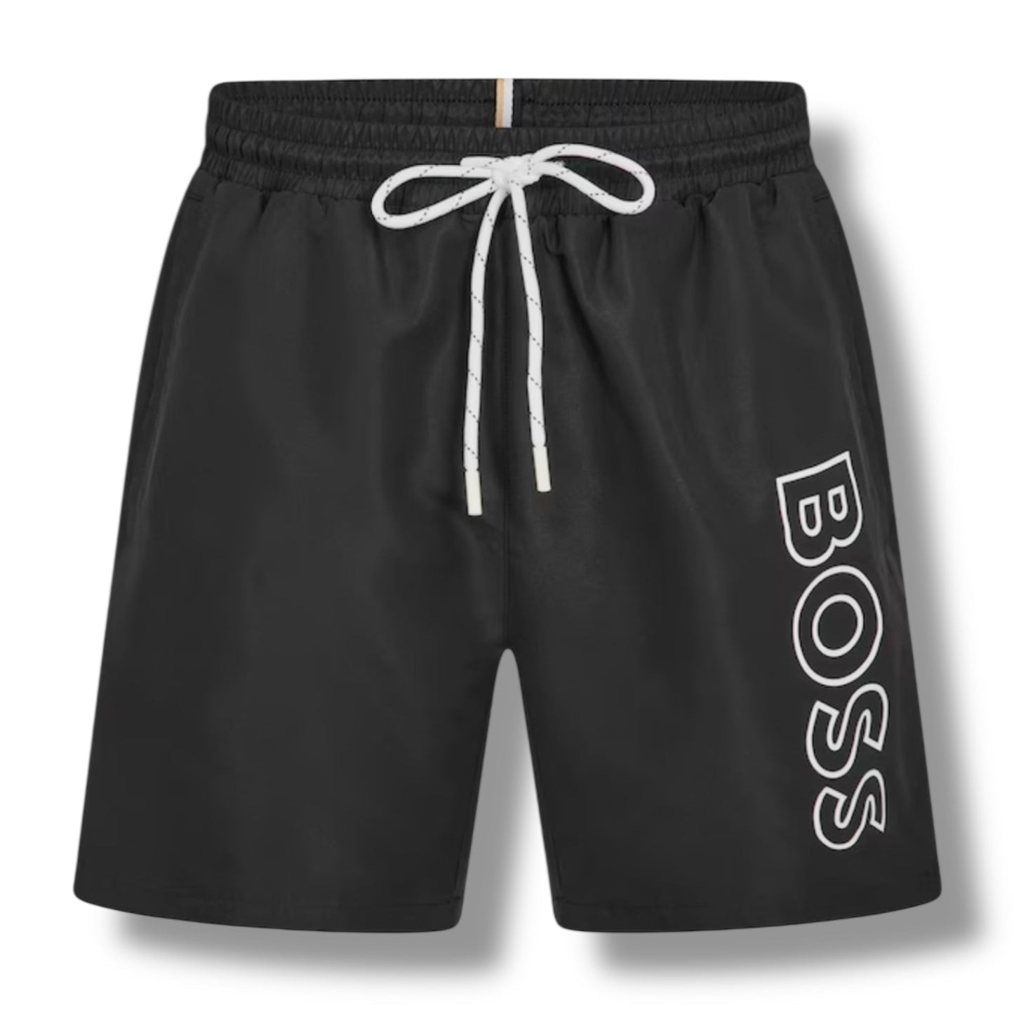 HUGO BOSS CLASSIC LOGO T-SHIRT & SWIM SHORTS SET WHITE & BLACK