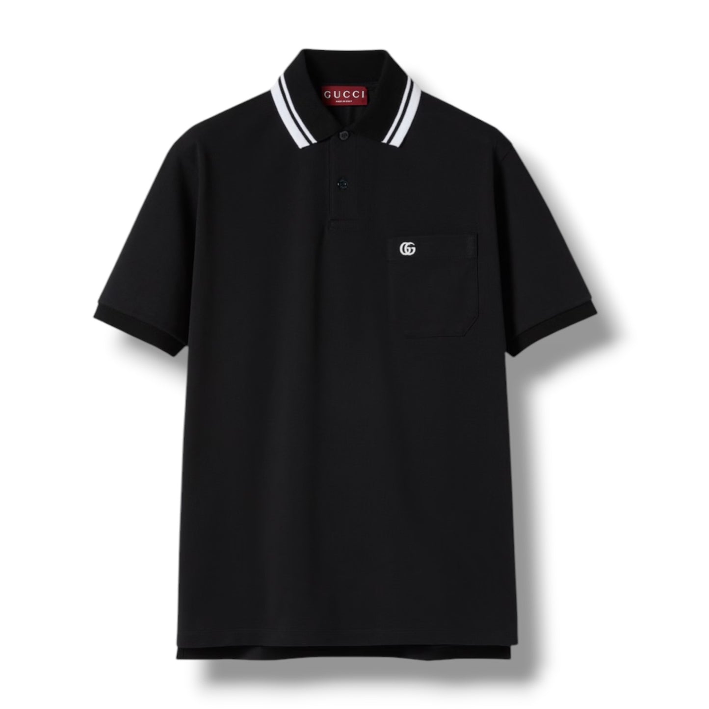 GUCCI GG POCKET POLO SHIRT BLACK