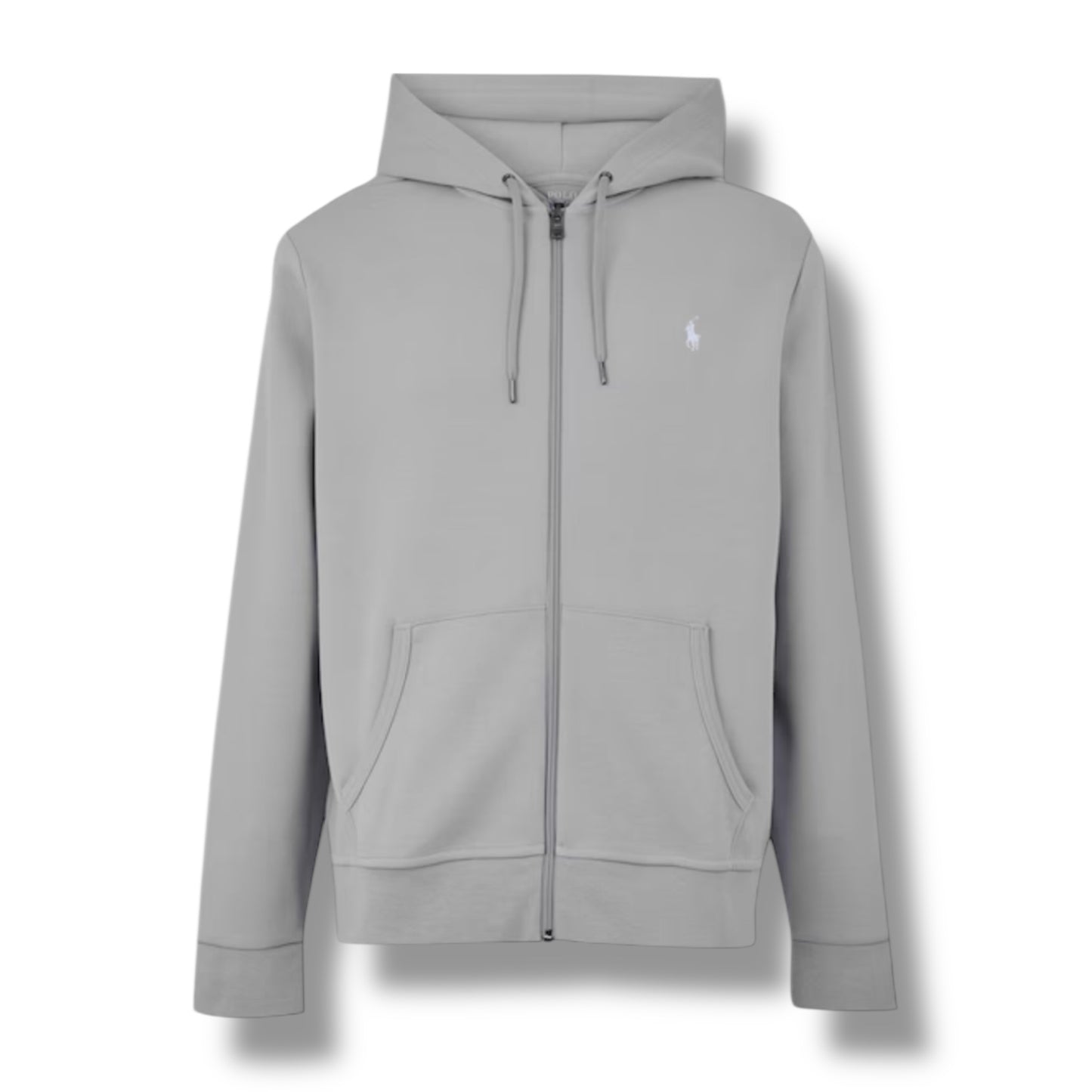 RALPH LAUREN TECH ZIP UP HOODIE SOFT GREY
