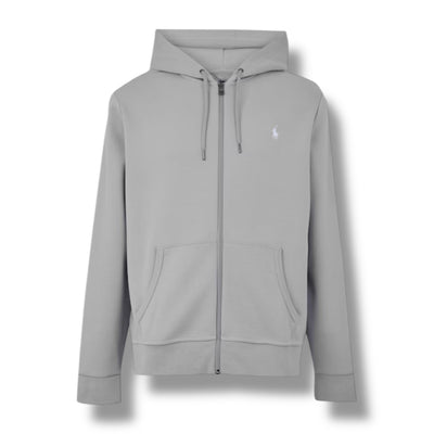 RALPH LAUREN TECH ZIP UP HOODIE SOFT GREY