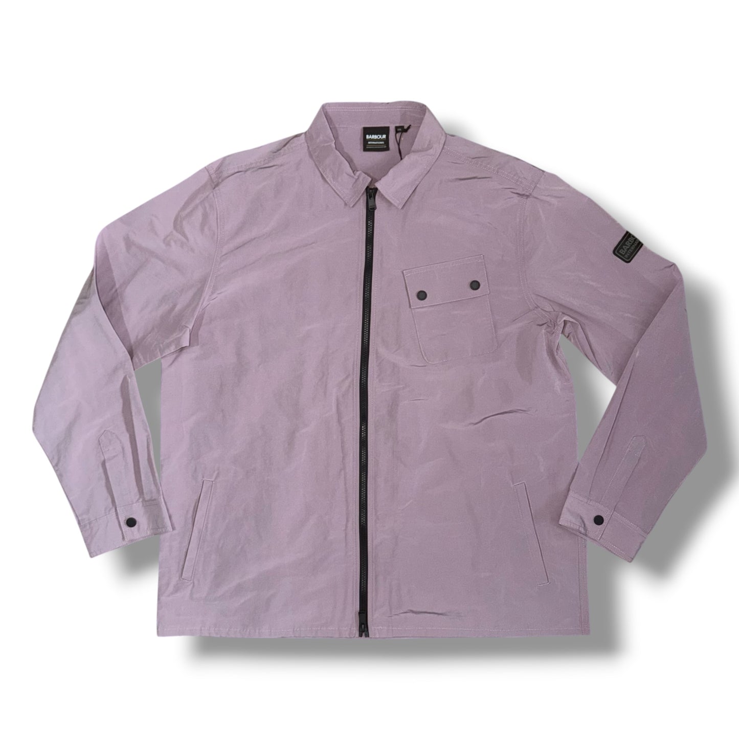 BARBOUR INTERNATIONAL NYLON METAL STYLE OVERSHIRT PURPLE