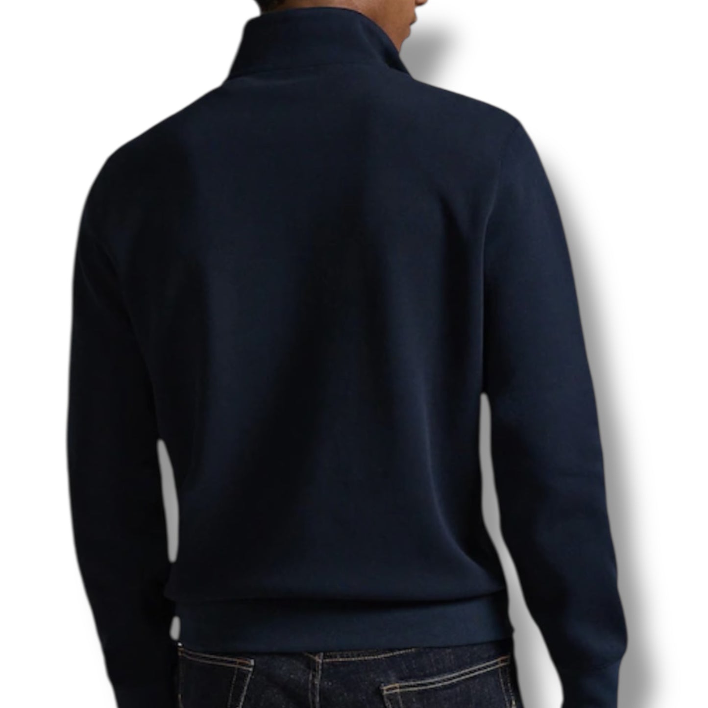 RALPH LAUREN TECH 1/4 ZIP SWEATSHIRT NAVY BLUE