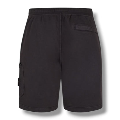 STONE ISLAND SWEATSHIRT & JERSEY SHORTS SET BLACK