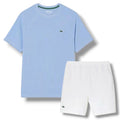 LACOSTE TECH GYM SET T-SHIRT & SHORTS SKY BLUE & WHITE