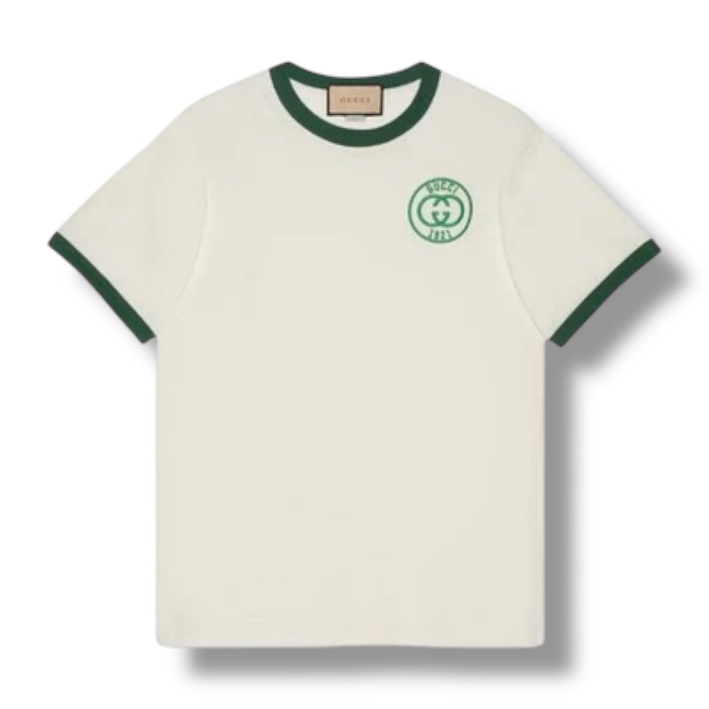 GUCCI FIRENZE 1921 CHEST LOGO T-SHIRT BEIGE