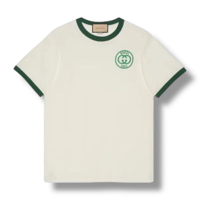 GUCCI FIRENZE 1921 CHEST LOGO T-SHIRT BEIGE