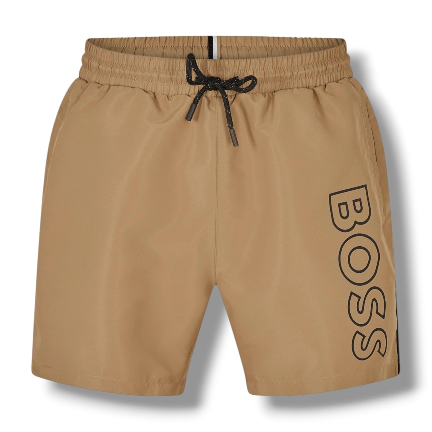 HUGO BOSS STORM T-SHIRT & SWIM SET BLACK & CAMEL BEIGE