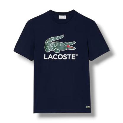 LACOSTE LARGE LOGO T-SHIRT & JERSEY SHORTS SET NAVY