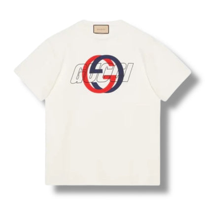 GUCCI LARGE INTERLOCK T-SHIRT BEIGE