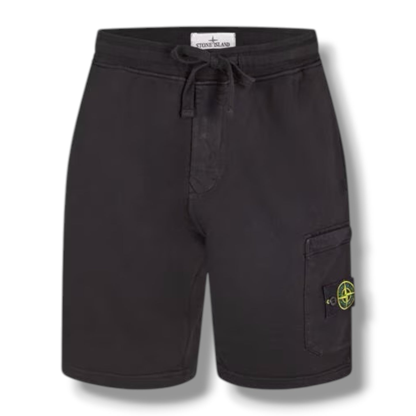 STONE ISLAND SWEATSHIRT & JERSEY SHORTS SET BLACK