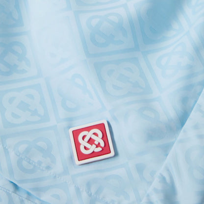 CASABLANCA DIAMOND T-SHIRT & SWIM SHORTS SET LIGHT BLUE