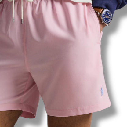 RALPH LAUREN T-SHIRT & SWIM SHORTS SET WHITE & LIGHT PINK