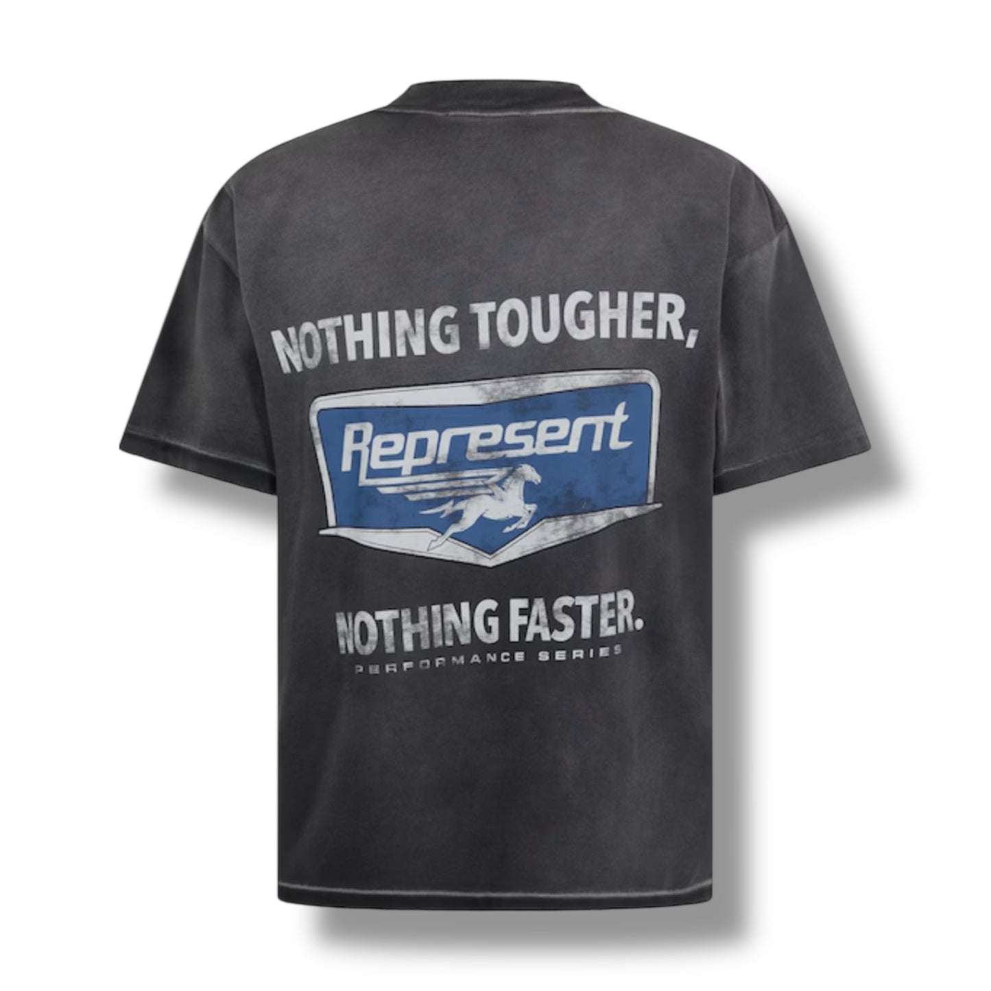 REPRESENT NOTHING FASTER T-SHIRT WASHED BLACK