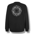 STONE ISLAND CREW NECK COMPASS BACK LOGO SWEATSHIRT BLACK
