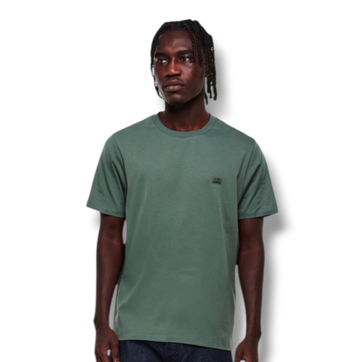 CP COMPANY SMALL LOGO T-SHIRT LAUREL GREEN